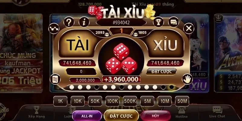 Chiến thắng dễ dàng với tựa game Tài Xỉu cực hấp dẫn