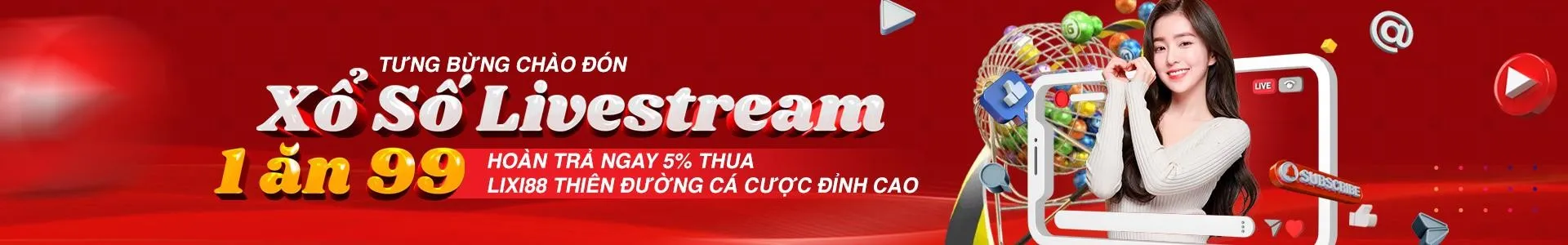 Hoàn trả cược thua Xổ số livestream